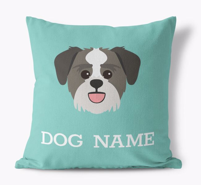 {dogsName}'s Icon: Personalized {breedFullName} Canvas Pillow